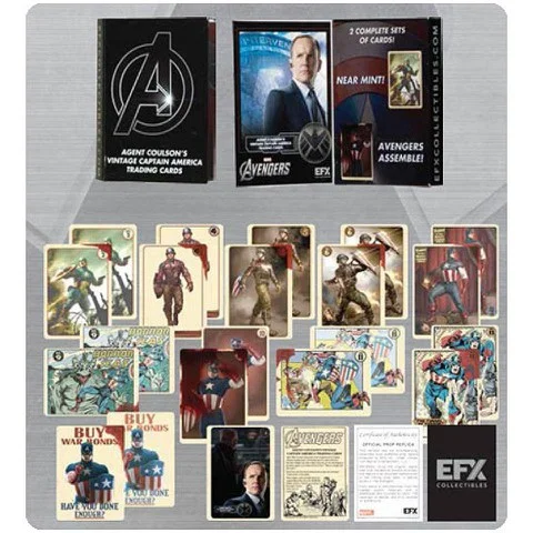 Marvel Agents of Shield Agent Coulson Vintage Captain America Trading Card Set Image 1