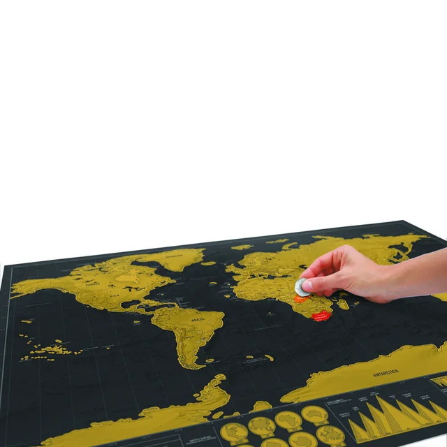 Carte du Monde à Gratter - Édition Or