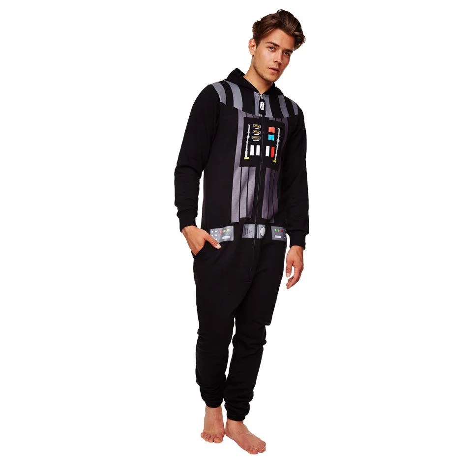 Star Wars Men's Darth Vader Adult Onesie - Black Image 1