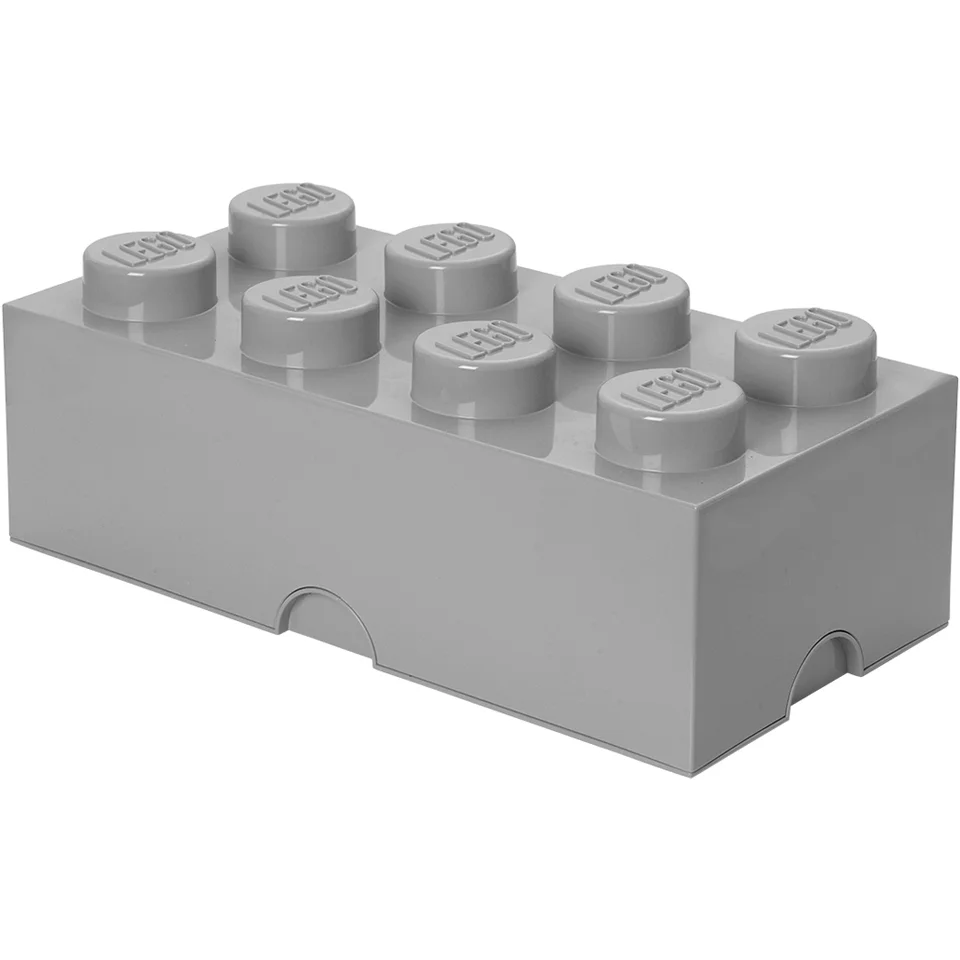 Brique de rangement LEGO 8 - Gris pierre moyen Image 1