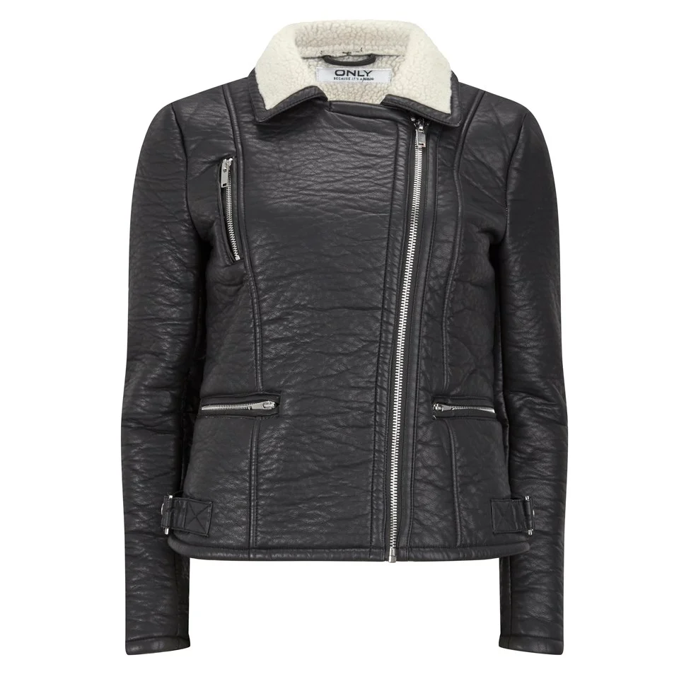 Blouson Perfecto ONLY - Noir - XS/UK 4 - Noir Image 1