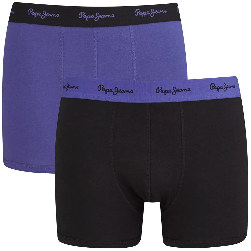 Pepe Jeans Men's Camden 2 Pack Boxers - Windsor Blue/Black - S - Gris/Bleu Image 1