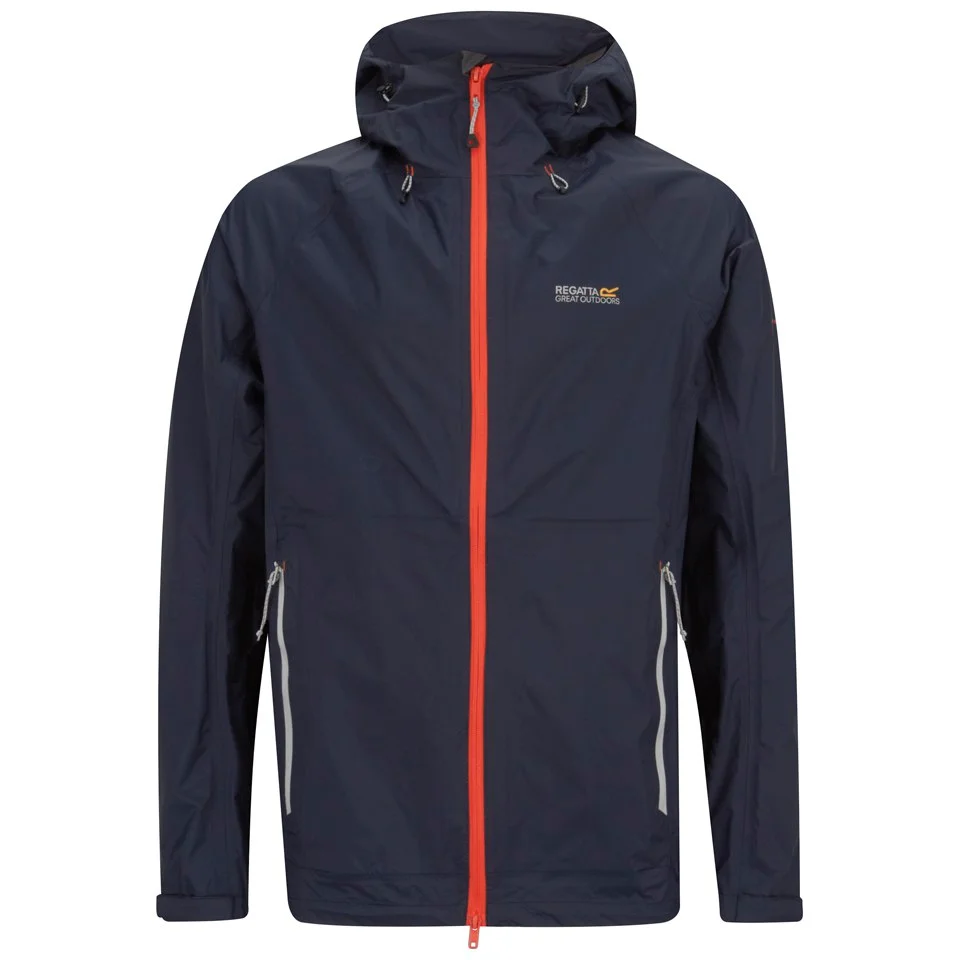 Regatta Men's Point 214 Vaporspeed Isotex 10000 Water Repellent Jacket - Navy/Magma - S - Bleu Image 1
