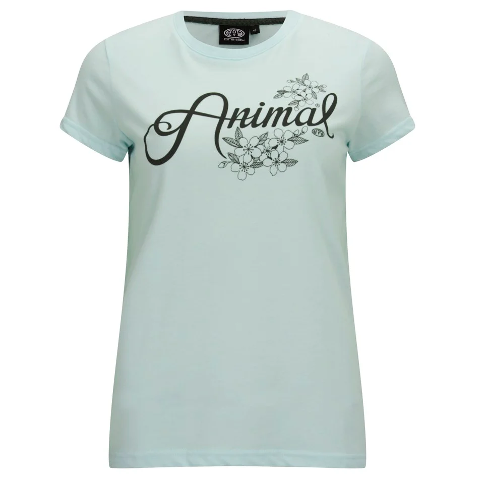 Animal Women's Argentia Graphic T-Shirt - Mint Marl - UK 8 - Vert Citron Image 1