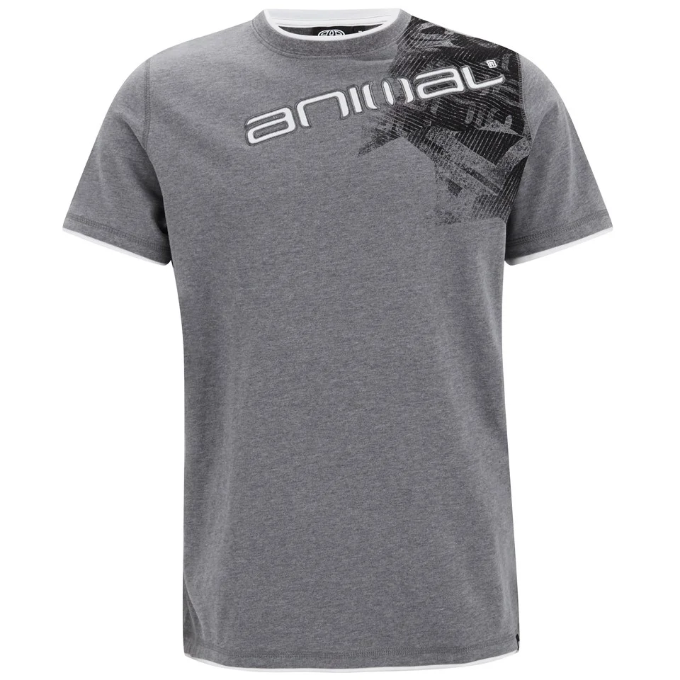 Animal Men's Linsdo Deluxe T-Shirt - Charcoal Marl - S - Gris Image 1