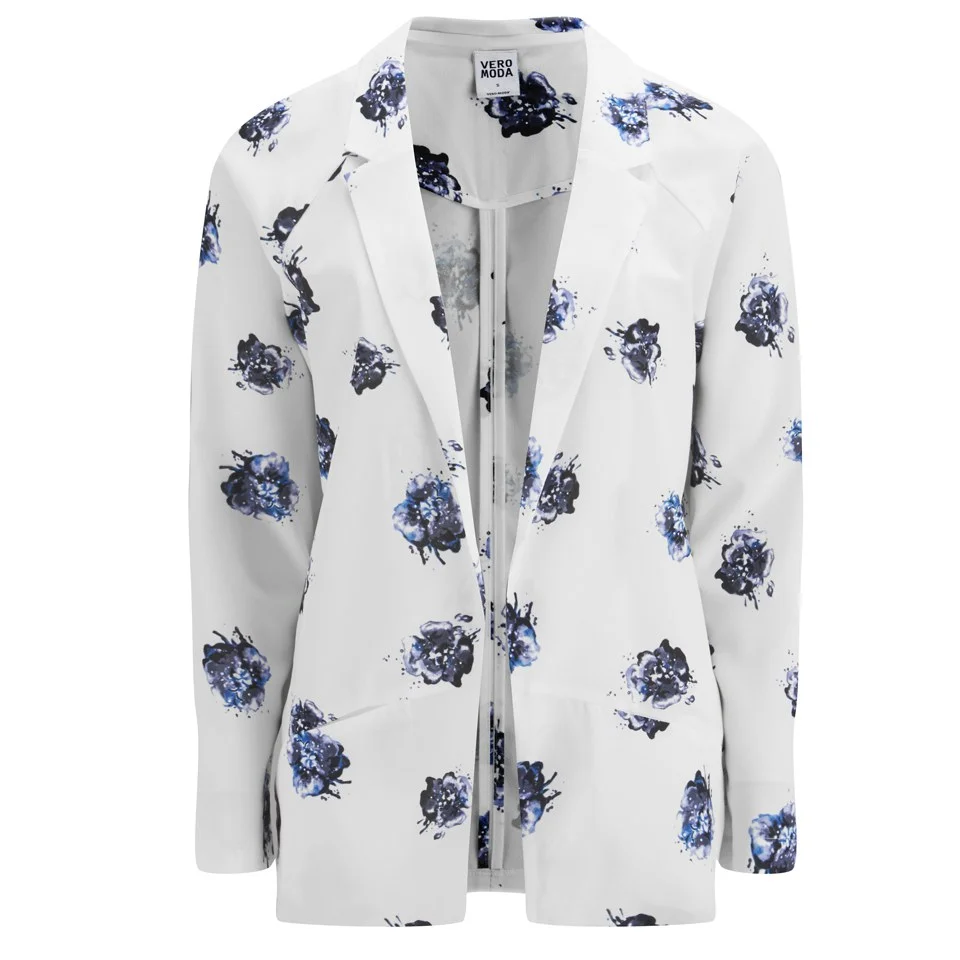 Blazer Vero Moda pour Femme Yin Floral -Blanc - UK 8 - Blanc Image 1
