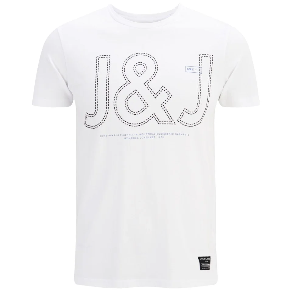 Jack & Jones Men's Construct T-Shirt - White - S - Blanc Image 1
