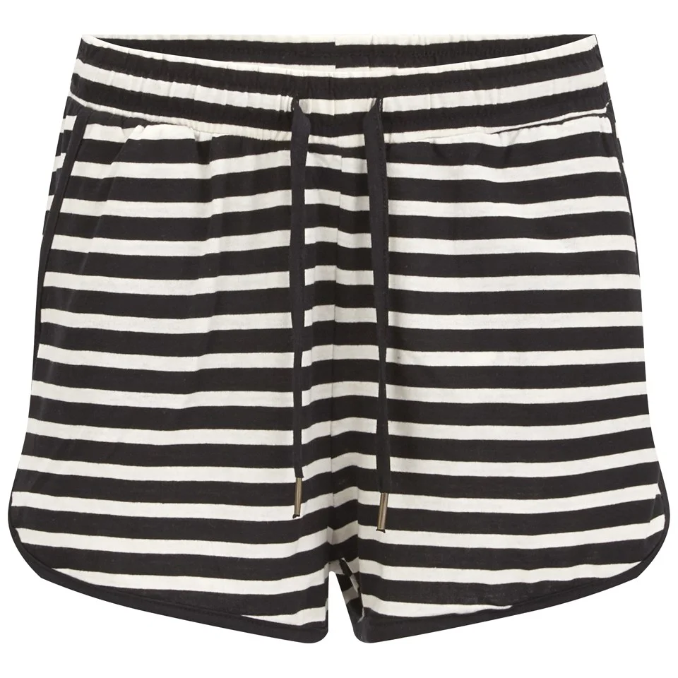 Vero Moda Women's Beaty Striped Shorts - Black - XS/UK 8 - Noir Image 1