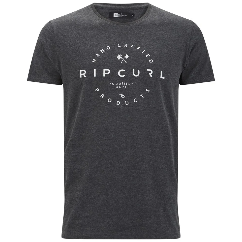 Rip Curl Men's Zinc Print Slim Fit T-Shirt - Black Marl - S - Noir Image 1