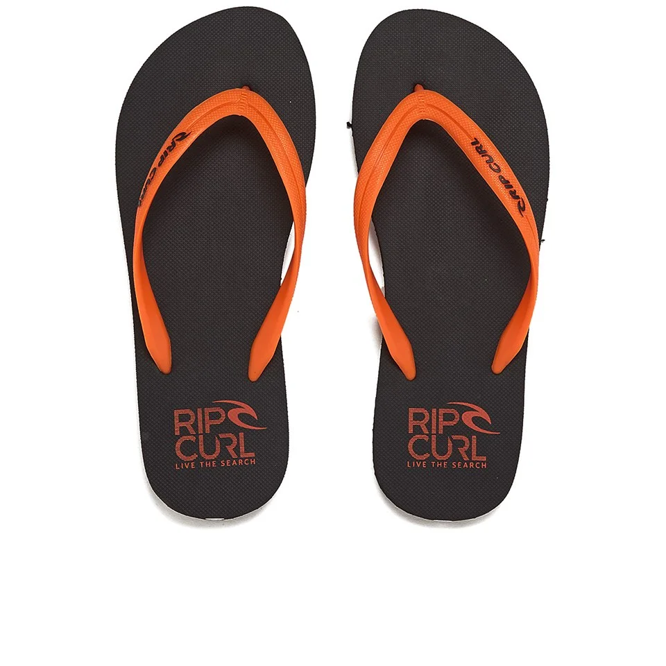 Rip Curl Men's MC EVA Flip Flops - Black/Orange - UK 7 - Noir Image 1