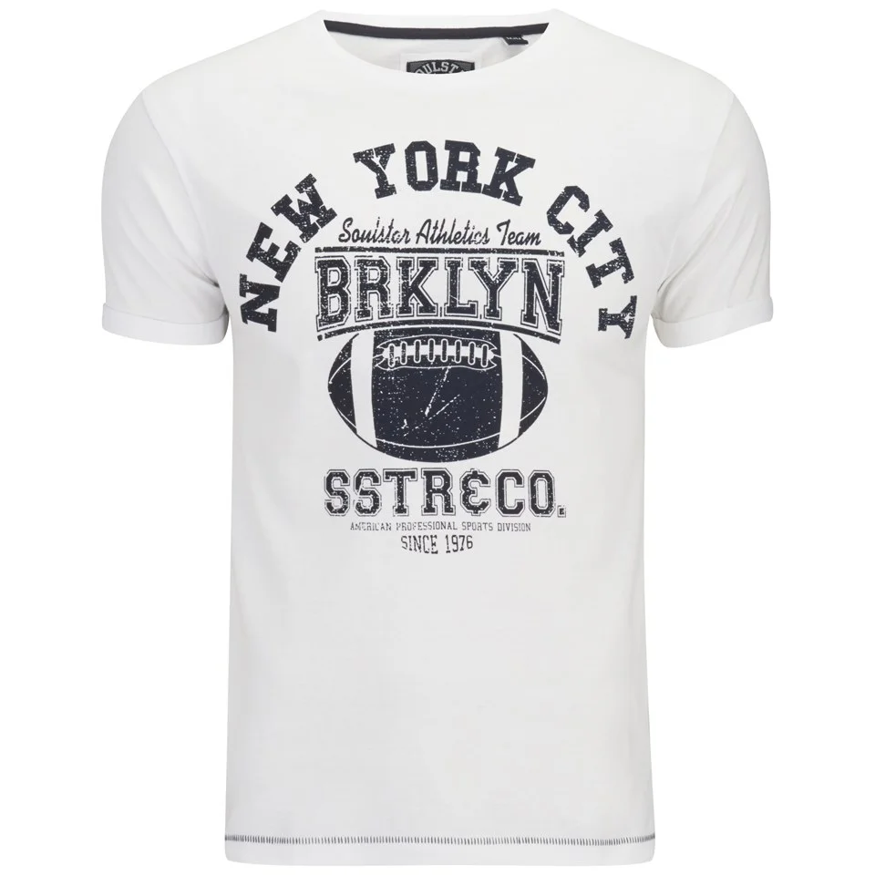 Soul Star Men's MT Strong Printed T-Shirt - White - S - Blanc Image 1