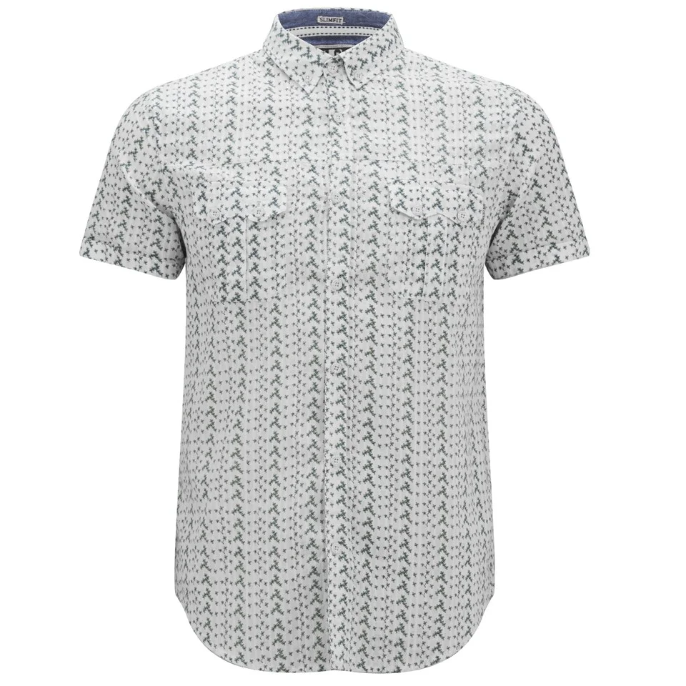 Soul Star Men's Ms Marcy Printed Shirt - White - S - Blanc Image 1