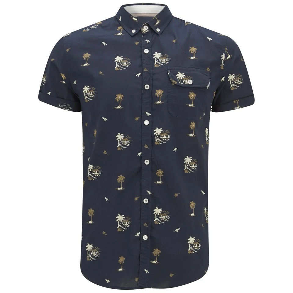 Soul Star Men's Ms Hula 9 Printed Shirt - Navy - S - Bleu Image 1