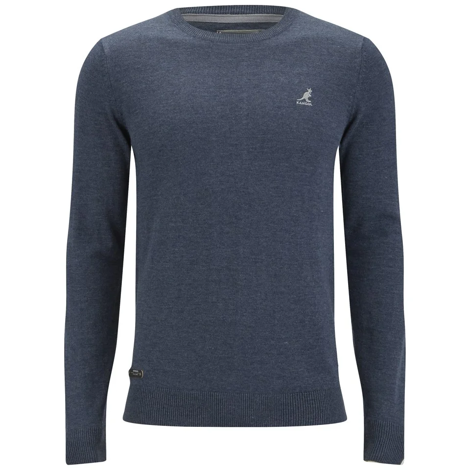 Kangol Men's Drem Knitted Jumper - Airforce Melange - S - Bleu Image 1