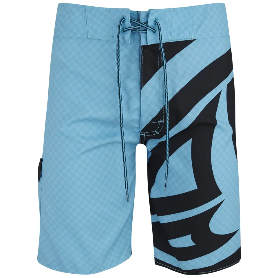 Animal Mens 20 Inch Blawa Fixed Waist Board Shorts - Hawaiian Blue - W28 - Bleu Image 1