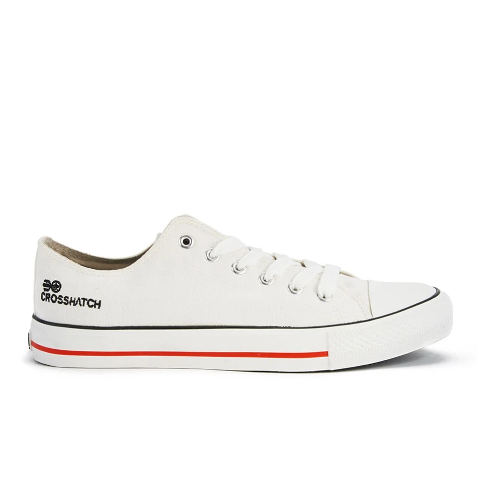 Crosshatch Men's Halfpipe Lace Up Pumps - Off White - UK 7 - Blanc Image 1