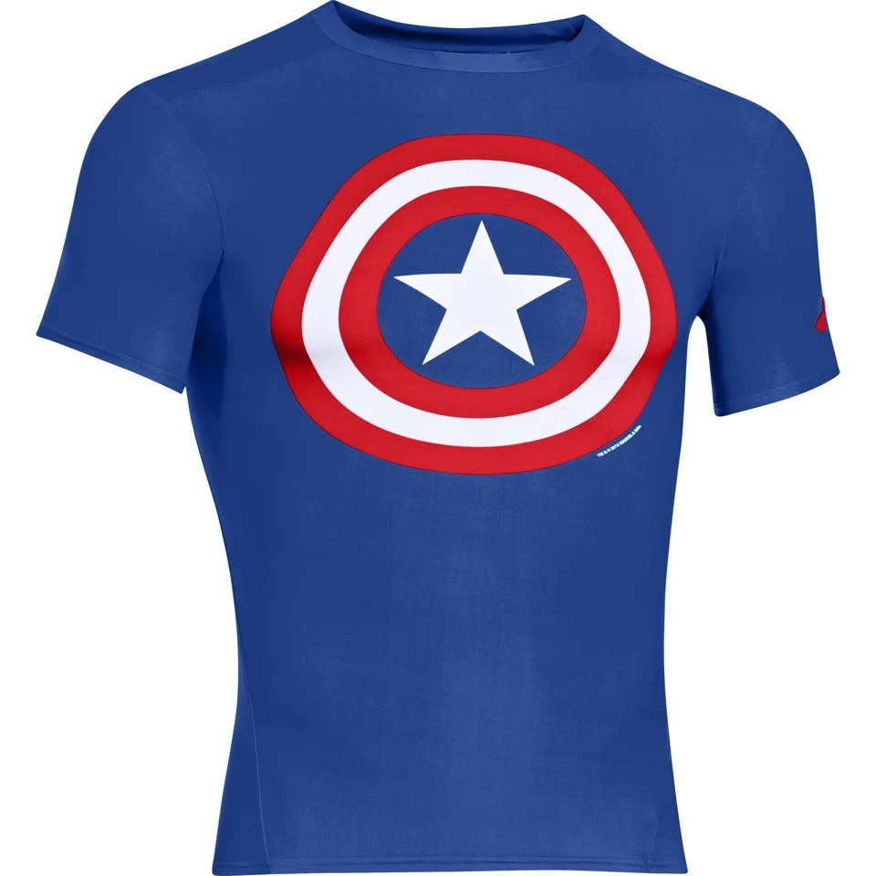 T-Shirt Under Armour® Alter Ego -Captain America Bleu - S - Blue/Red/White Image 1
