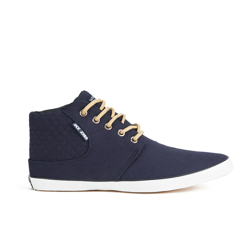Jack & Jones Men's Vertu Canvas Mid Trainers - Navy - UK 6 - Bleu Image 1