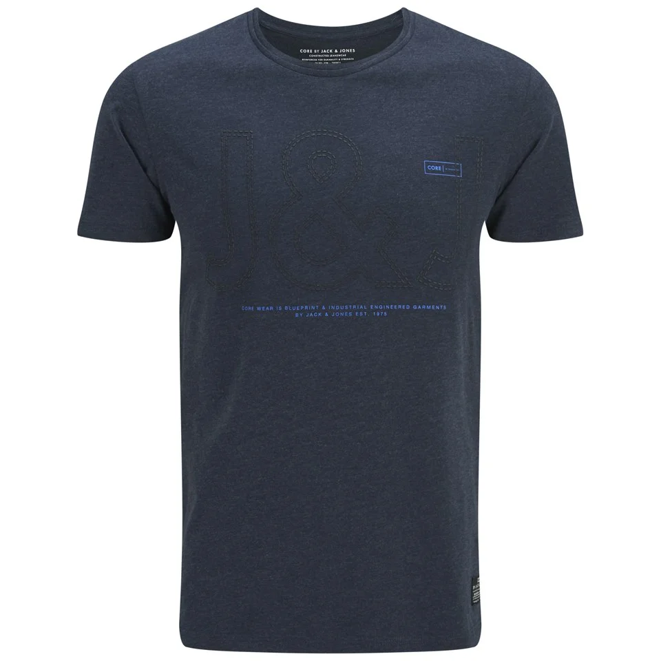 Jack & Jones Men's Construct T-Shirt - Dress Blue - S - Bleu Image 1