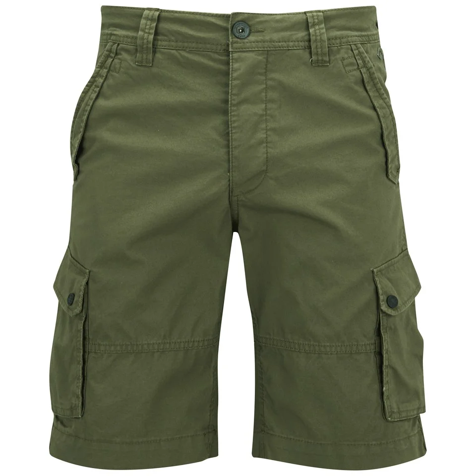 Jack & Jones Men's West Cargo Shorts - Olive Night - S - Vert Citron Image 1