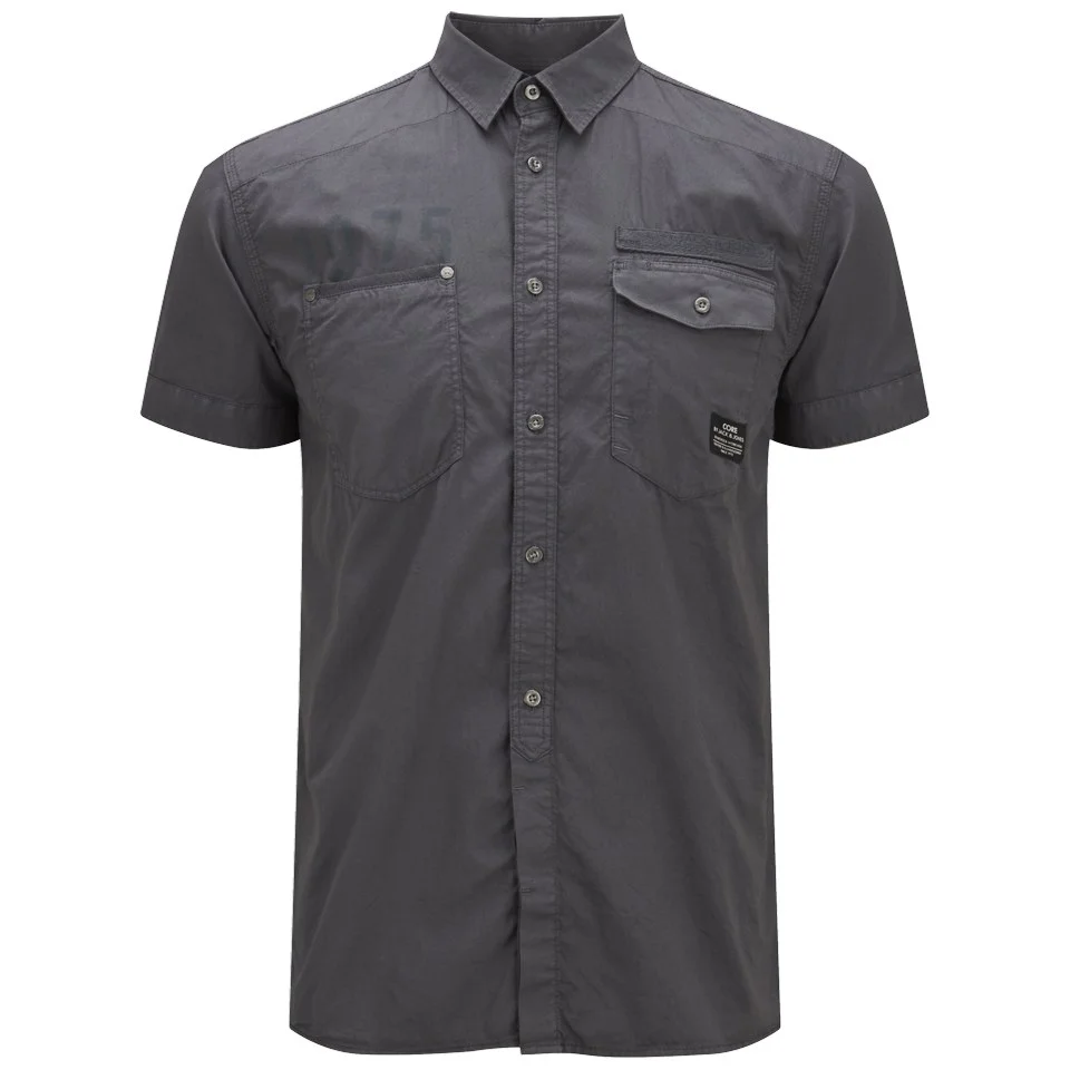 Jack & Jones Men's Short Sleeved Bade Shirt - Grey - S - Gris Image 1