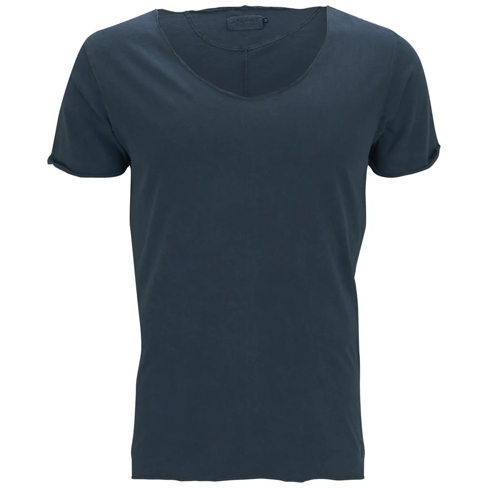 Jack & Jones Originals Men's Scooped Neck Corner T-Shirt - Bering Sea - S - Bleu Image 1