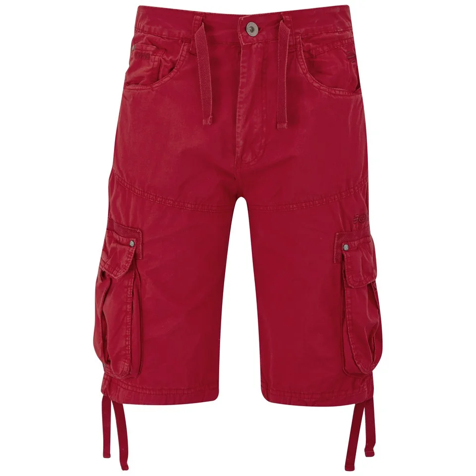 Crosshatch Men's Oprah Twill Cargo Shorts - Formula One Red - W30 - Rouge Image 1