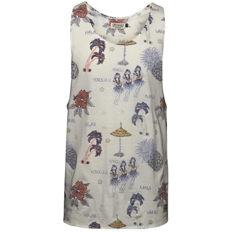 Jack & Jones Men's Originals Sand SL Tank Top - Cloud Dancer - S - Crème Image 1