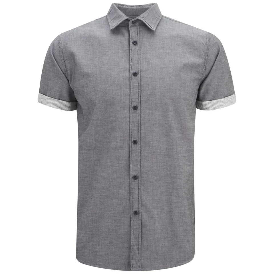 Jack & Jones Men's Originals Box Short Sleeve Shirt - Black Navy - S - Noir Image 1