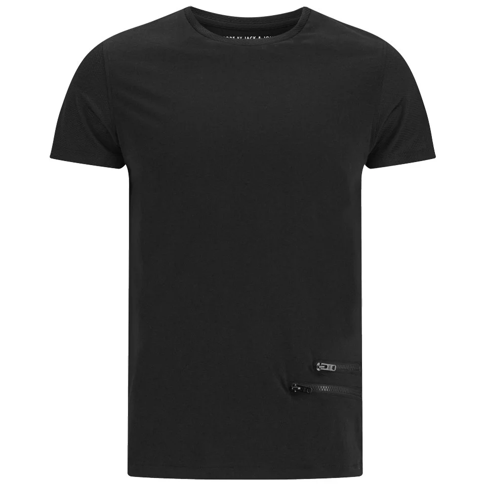 Jack & Jones Men's Core Clip Short Sleeve Crew Neck T-Shirt - Black - S - Noir Image 1