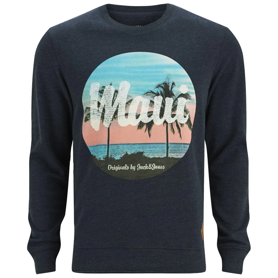 Jack & Jones Men's Originals Mike Crew Neck Sweatshirt - Dress Blues - S - Bleu Image 1