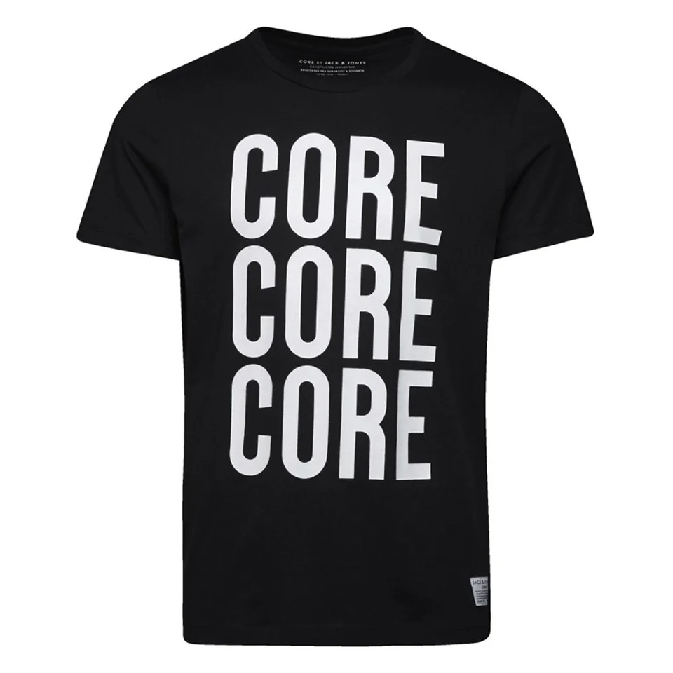 Jack & Jones Men's Core Fly T-Shirt - Black and White - S - Noir Image 1