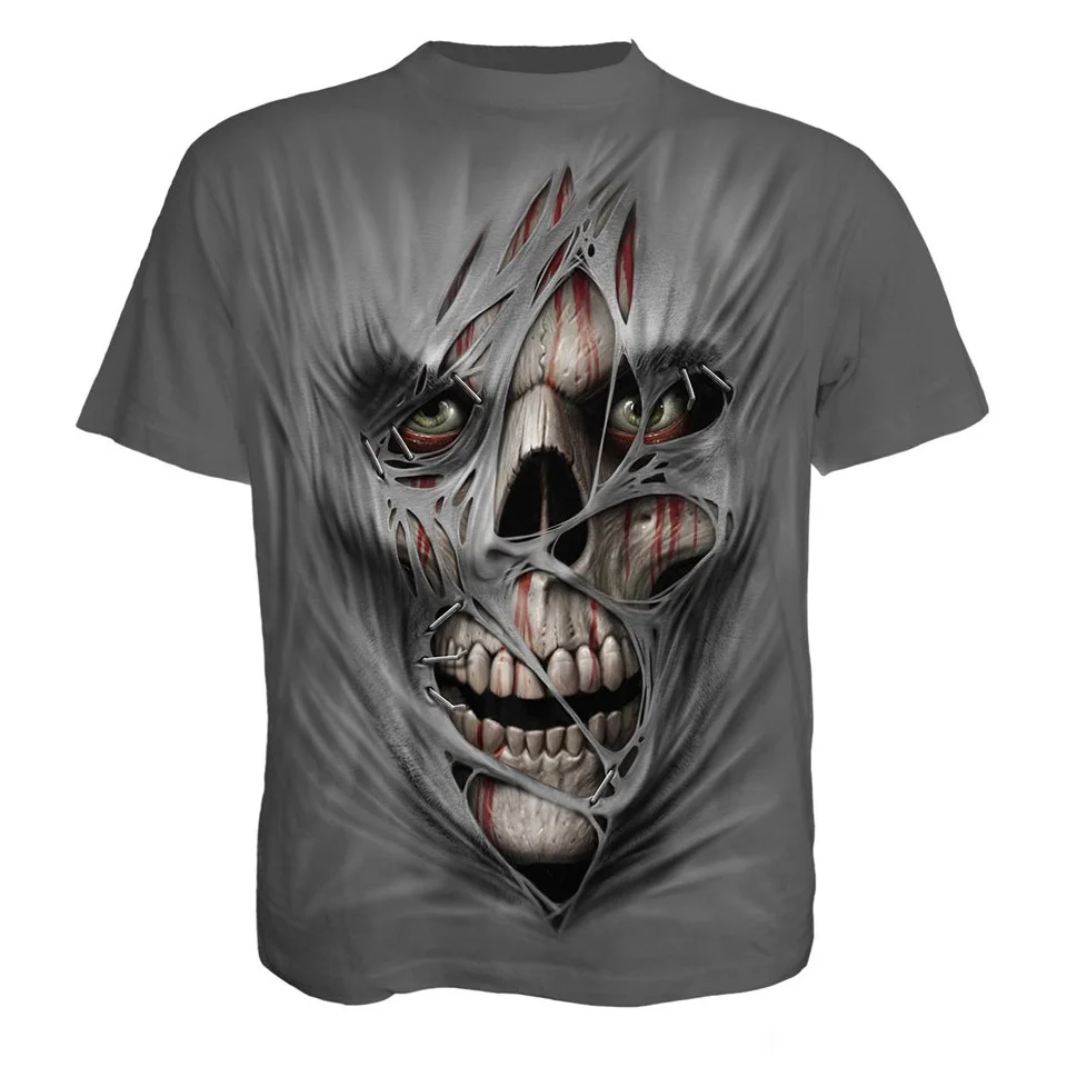T-Shirt Homme Spiral STITCHED UP -Gris Foncé - L - Gris Image 1