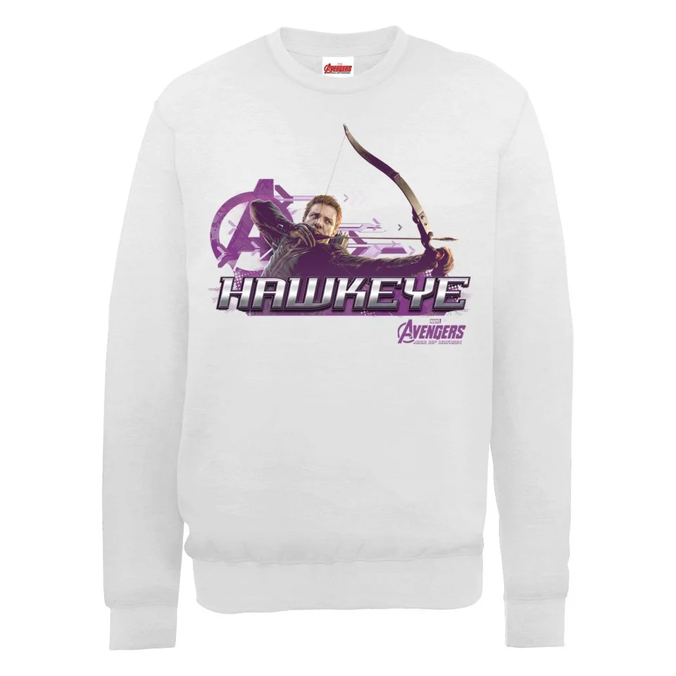 Marvel Avengers Age of Ultron Hawkeye Logo Sweatshirt - Ash Grey - S - Gris Image 1