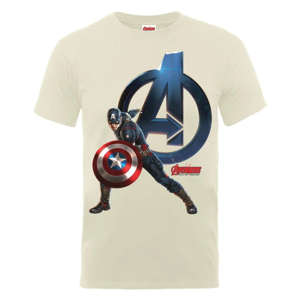 Marvel Avengers Men's Age of Ultron Captain America T-Shirt - Nude - S - Nude Image 1