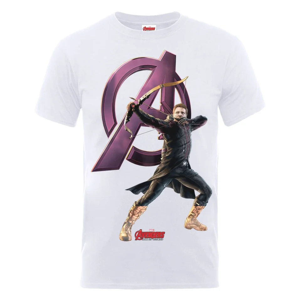 Marvel Avengers Men's Age of Ultron Hawkeye T-Shirt - White - S - Blanc Image 1