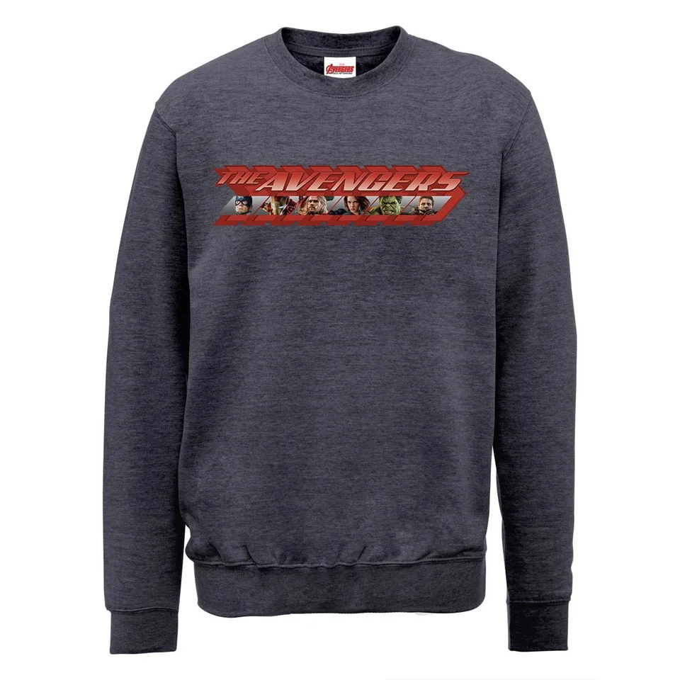 Marvel Avengers Age of Ultron Classic Red Logo Sweatshirt - Dark Grey - S - Gris Image 1
