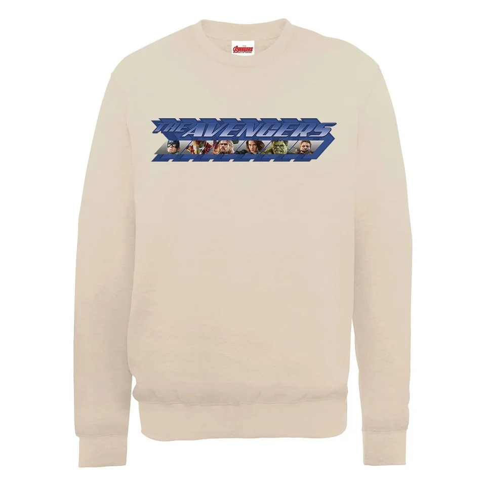 Marvel Avengers Age of Ultron Classic Blue Logo Sweatshirt - Beige - S - Beige Image 1