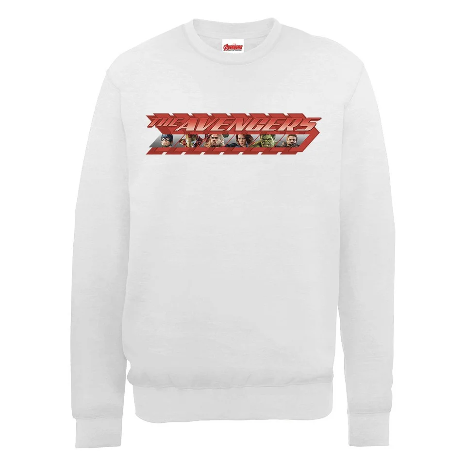 Marvel Avengers Age of Ultron Classic Red Logo Sweatshirt - Ash Grey - S - Gris Image 1