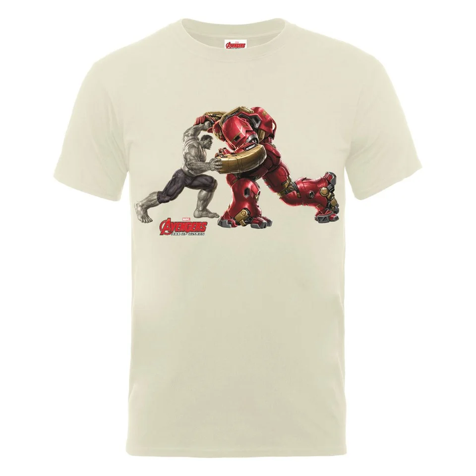 Marvel Avengers Men's Age of Ultron Hulk vs. Hulkbuster T-Shirt - Nude - S - Nude Image 1