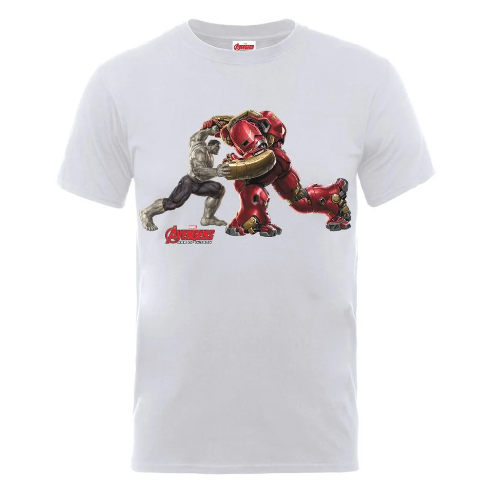 Marvel Avengers Men's Age of Ultron Hulk vs. Hulkbuster T-Shirt - Ash Grey - S - Gris Image 1