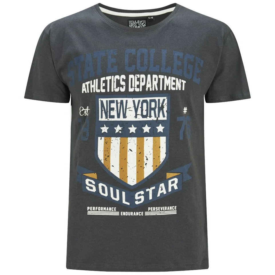 Soul Star Men's Falgone T-Shirt - Charcoal - S - Gris Image 1