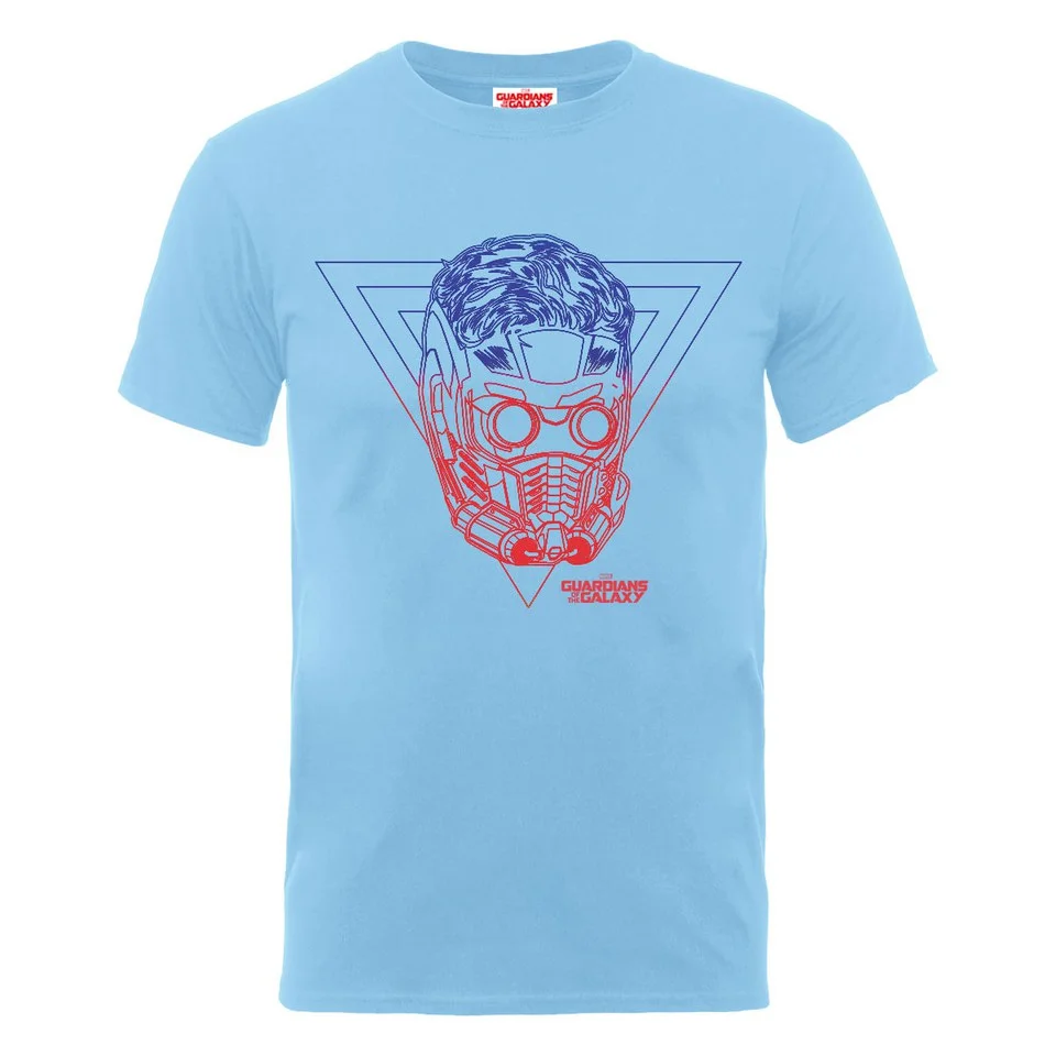 Marvel Guardians of the Galaxy Men's Star-Lord Colour Sketch T-Shirt - Sky - S - Bleu Image 1