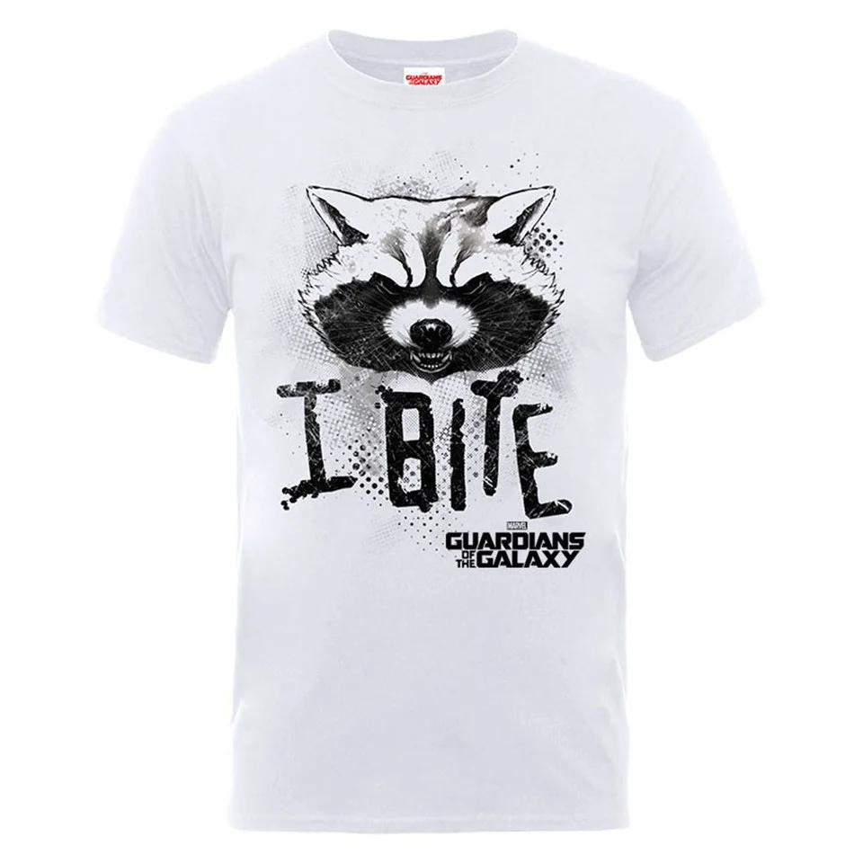 Marvel Guardians of the Galaxy Men's I Bite T-Shirt - White - S - Blanc Image 1