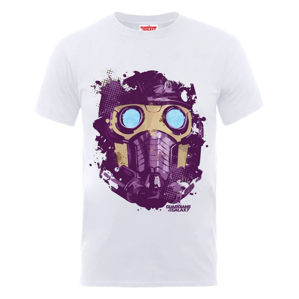 Marvel Guardians of the Galaxy Men's Star-Lord Mask T-Shirt - White - S - Blanc Image 1