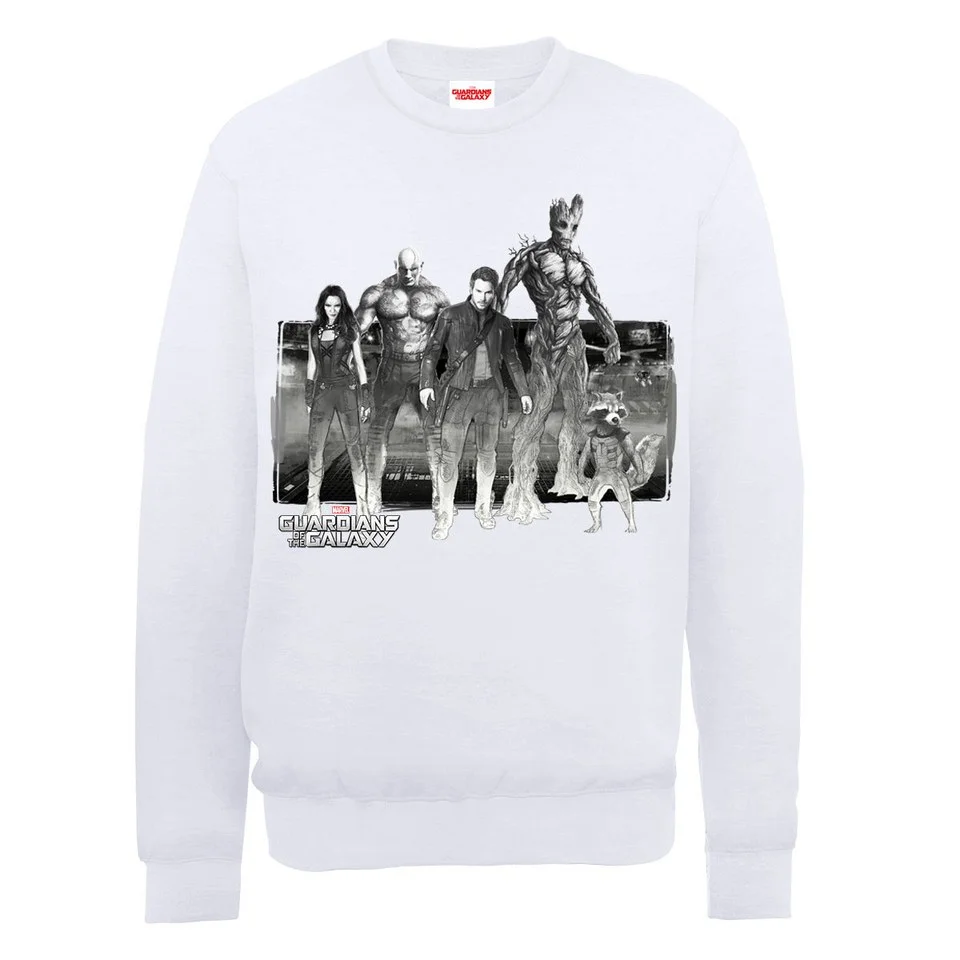 Marvel Guardians of the Galaxy Black and White Team Sweatshirt - White - S - Blanc Image 1
