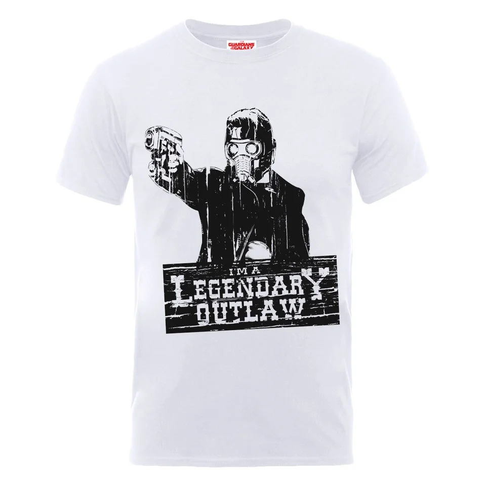 Marvel Guardians of the Galaxy Men's Legendary Outlaw T-Shirt - White - S - Blanc Image 1