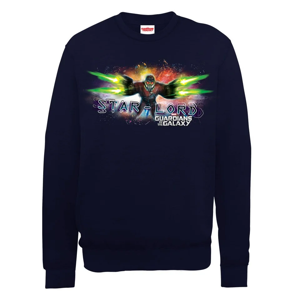Marvel Guardians of the Galaxy Star-Lord Burst Sweatshirt - Navy - S - Navy Image 1