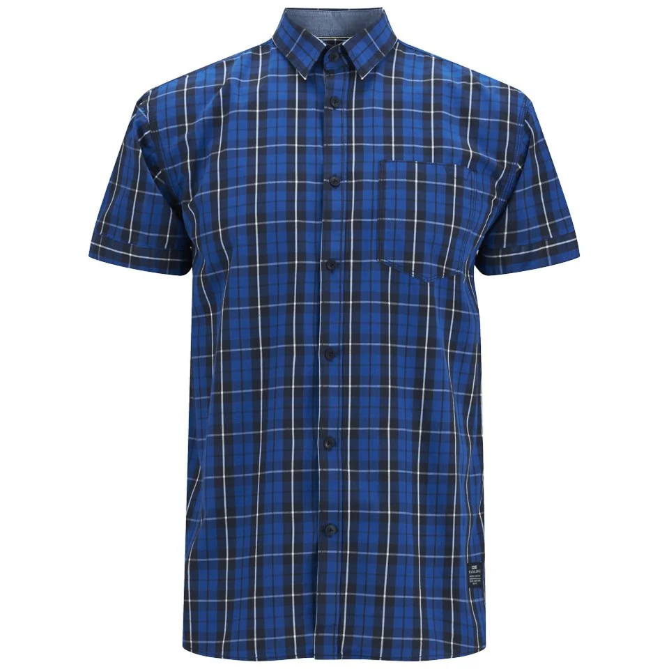 Chemise à Manches Courtes Jack & Jones Carreaux - Turkish Sea - S - Bleu Image 1