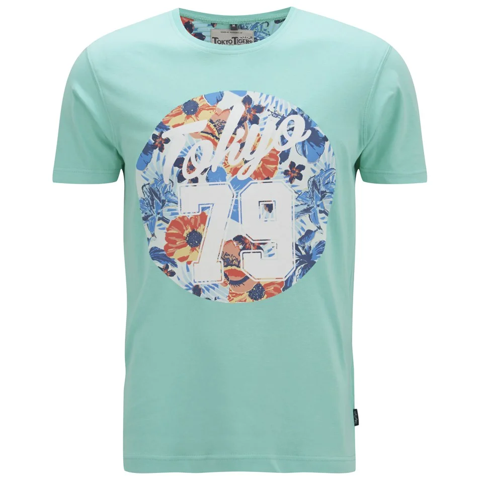 Tokyo Tigers Men's Monchy Printed T-Shirt - Aqua Sky - S - Bleu Image 1